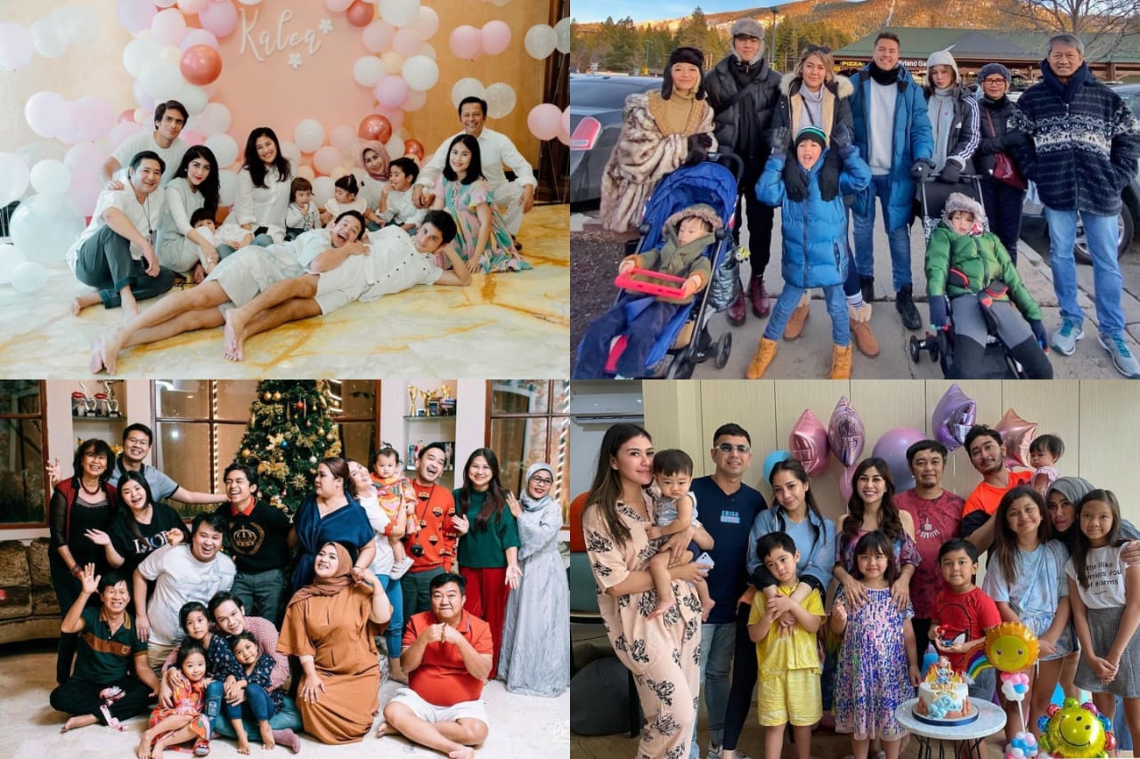 Potret Momen Kompak Para Selebriti dengan Keluarga