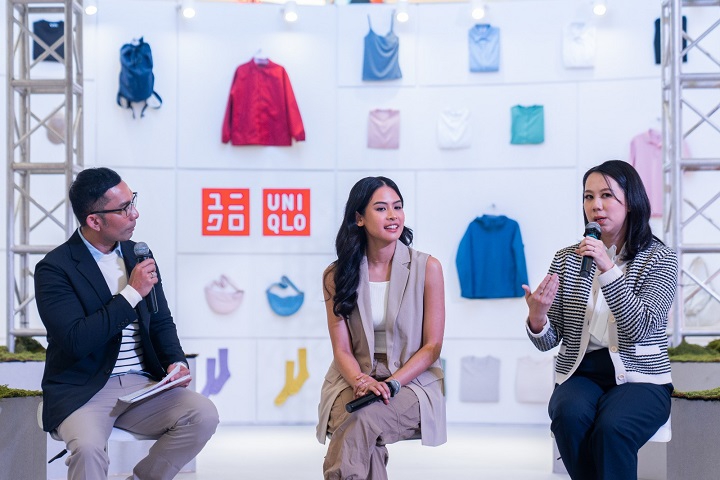 Maudy Ayunda, Brand Advocate Uniqlo Indonesia dan Evy Christina Setiawan, Senior Marketing Manager UNIQLO Indonesia