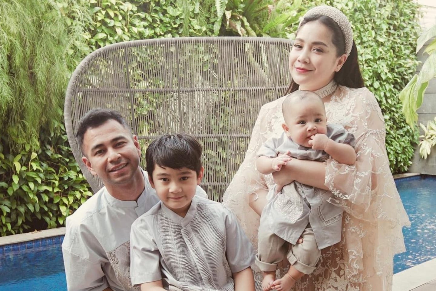 Momen Lebaran Keluarga Sultan Andara, Raffi Ahmad dan Nagita Slavina
