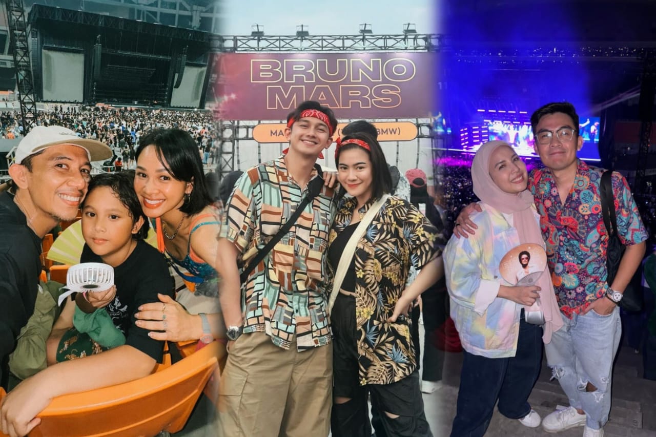 Potret Para Selebriti yang Nonton Konser Bruno Mars di Jakarta