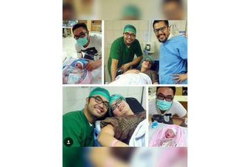 Anak Kembar Cynthia Lamusu & Surya Saputra