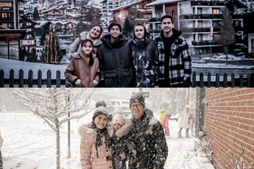 Potret Selebriti dan Keluarga Mereka yang Merayakan Natal 2021 di Luar Negeri