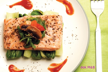 Salmon Steak with Veggies 