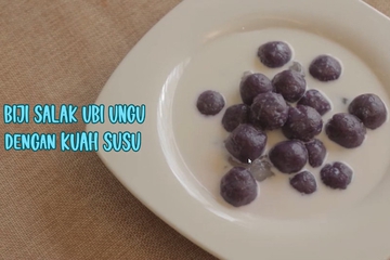 M&B Resep: Biji Salak Ubi Ungu dengan Kuah Susu