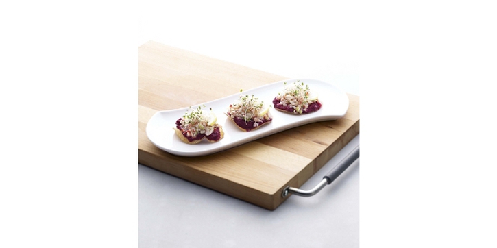 Menu Seafood Spesial: Prawn Ceviche with Red Beet Puree