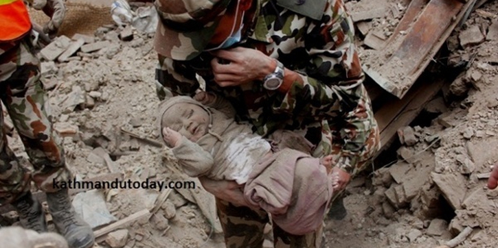 Terkubur Selama 22 Jam, Bayi di Nepal Selamat