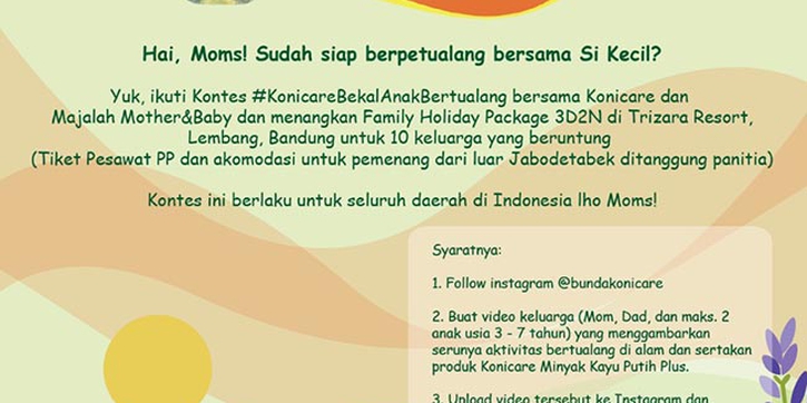 Bekal Anak Bertualang bersama Konicare 
