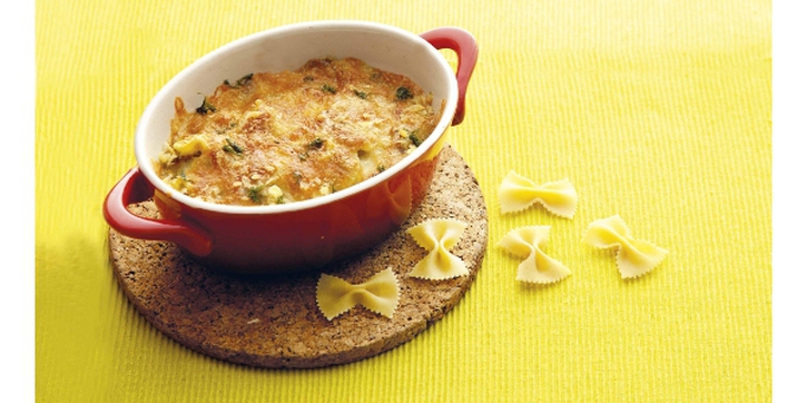 Baked Farfalle & Avocado Cheese