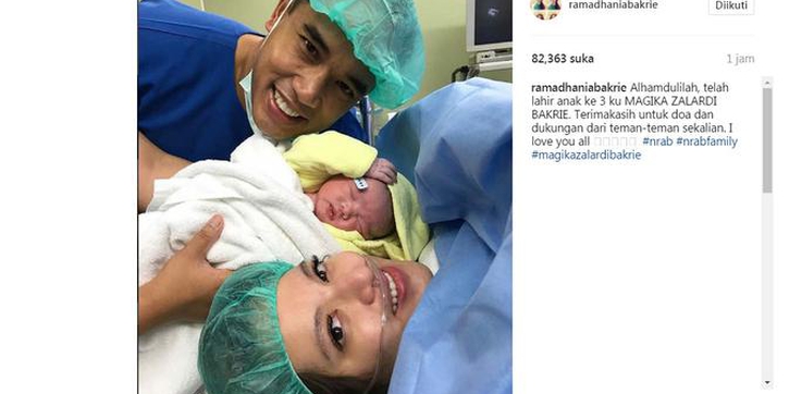 Selamat! Nia Ramadhani Melahirkan Anak Ketiga