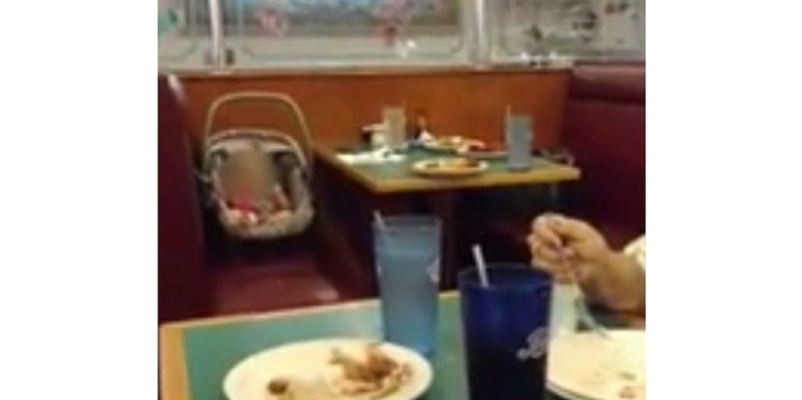 Video Bayi Ditinggal di Kursi Restoran Jadi Viral