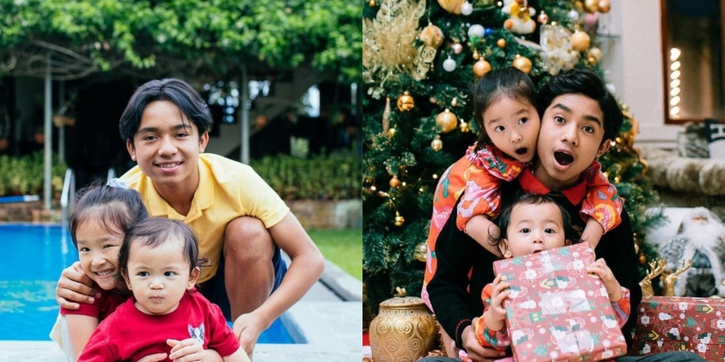 Momen Akrab dan Lucu Betrand Peto bersama Thalia dan Thania