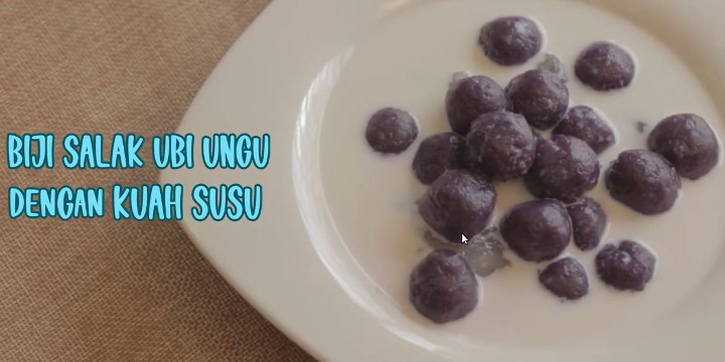 M&B Resep: Biji Salak Ubi Ungu dengan Kuah Susu