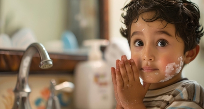 Anak Belajar Pakai Skincare dengan Rutin Cuci Muka