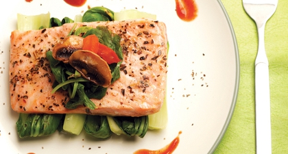 Salmon Steak with Veggies 