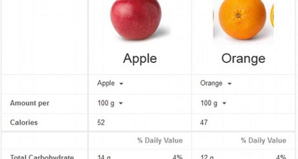 Alat Pencarian Nutrisi Google